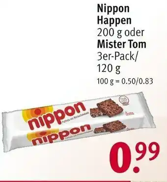 Rossmann Nippon Happen 200g oder Mister Tom 120g Angebot