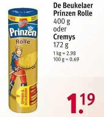 Rossmann De Beukelaer Prinzen Rolle 400g oder Cremys 172g Angebot