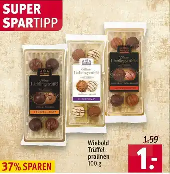 Rossmann Wiebold Trüffelpralinen 100g Angebot