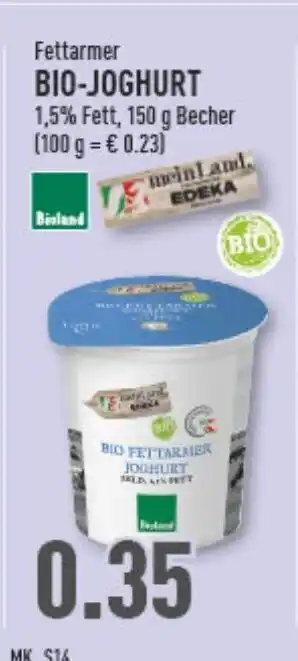 Marktkauf Fettarmer Bio Joghurt 150g Becher Angebot