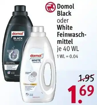 Rossmann Domol Black oder White Feinwaschmittel 40WL Angebot