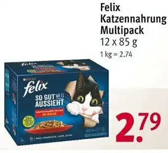 Rossmann Felix Katzennahrung Multipack 12x85g Angebot