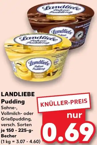 Kaufland LANDLIEBE Pudding 150-225 g Becher Angebot