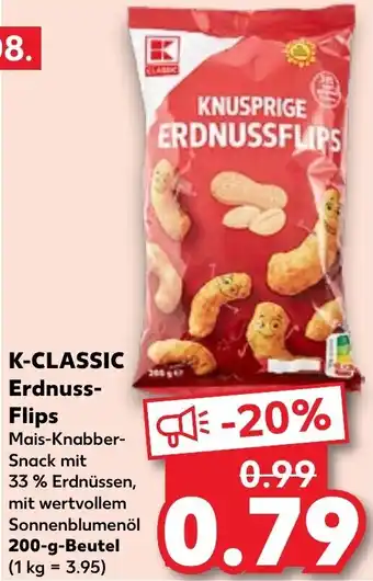 Kaufland K-CLASSIC Erdnuss-Flips 200 g Beutel Angebot