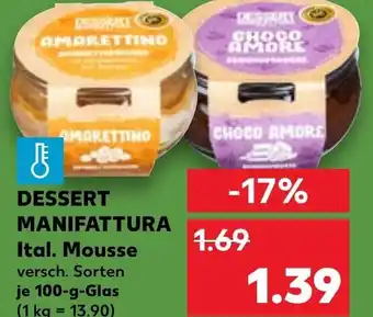 Kaufland DESSERT MANIFATTURA Ital. Mousse 100 g Glas Angebot