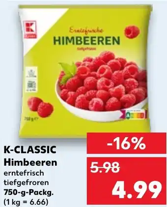 Kaufland K-CLASSIC Himbeeren 750 g Packg. Angebot