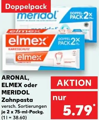 Kaufland ARONAL, ELMEX oder MERIDOL Zahnpasta 2 x 75-ml-Packg. Angebot