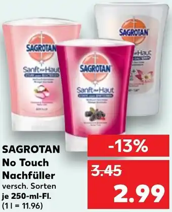 Kaufland SAGROTAN No Touch Nachfüller 250-ml-FI. Angebot