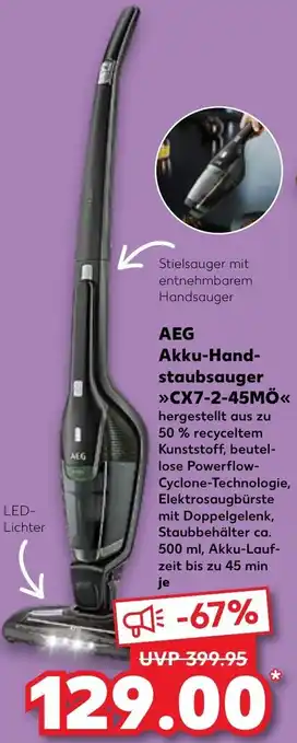 Kaufland AEG Akku-Handstaubsauger >>CX7-2-45MÖ<< Angebot