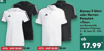 Kaufland Adidas Damen-T-Shirt oder Herren-Poloshirt >>Tiro<< Angebot