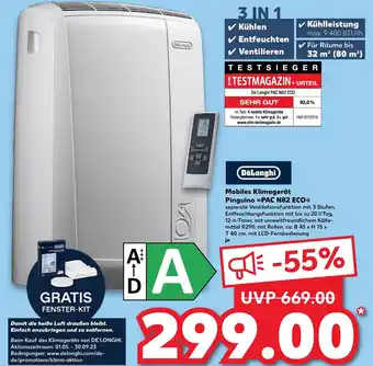Kaufland DeLonghi Mobiles Klimagerät Pinguino >>PAC N82 ECO<< Angebot