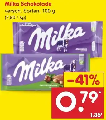 Netto Marken-Discount Milka Schokolade 100 g Angebot