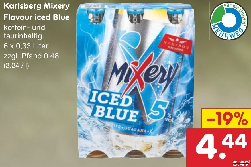 Karlsberg Mixery Flavour iced Blue 6 x 0,33 Liter Angebot bei Netto ...