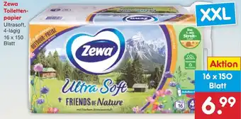 Netto Marken-Discount Zewa Toilettenpapier 16 x 150 Blatt Angebot