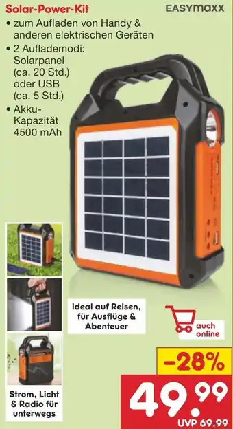 Netto Marken-Discount Easymaxx Solar-Power-Kit Angebot
