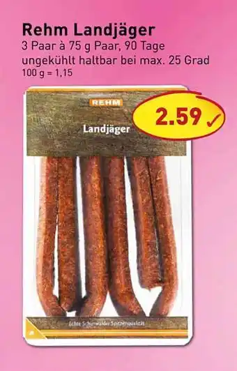 PicksRaus Rehm Landjäger Angebot