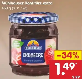 Netto Marken-Discount Mühlhäuser Konfitüre extra 450 g Angebot