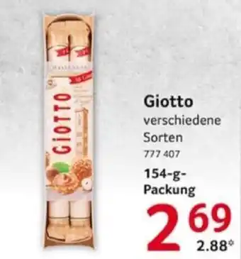 Selgros Giotto verschiedene Sorten 154-g-Packung Angebot