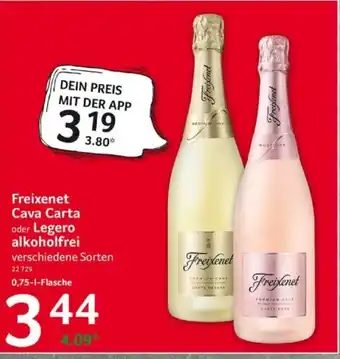 Selgros Freixenet Cava Carta oder Legero alkoholfrei verschiedene Sorten 0,75-1-Flasche Angebot