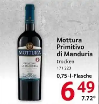 Selgros Mottura Primitivo di Manduria trocken 0,75-1-Flasche Angebot