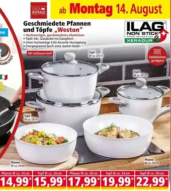 Norma CASA ROYALE Geschmiedete Pfannen und Töpfe ,,Weston" Pfanne Ø ca. 28 cm Angebot