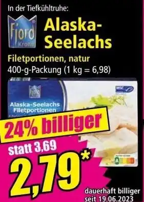 Norma Alaska-Seelachs 400 g packung Angebot