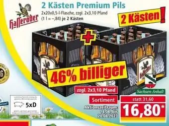 Norma Halleroder 2 Kästen Premium Pils 2x20x0,5-l-Flasche Angebot