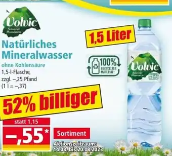 Norma Volvic Natürliches Mineralwasser 1,5-l-Flasche Angebot