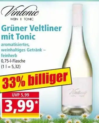 Norma Vintonic WEIN I TONIC Grüner Veltliner mit Tonic 0,75-l-Flasche Angebot