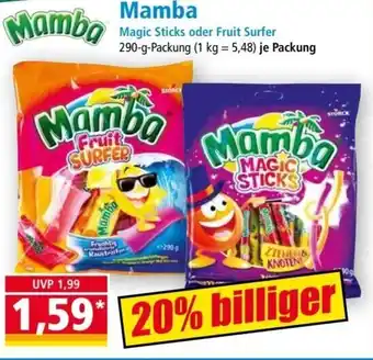 Norma Mamba Magic Sticks oder Fruit Surfer 290-g-Packung Angebot