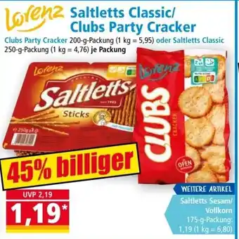 Norma Lorenz Saltletts Classic/ Clubs Party Cracker 200-g-Packung Angebot