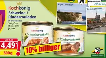 Norma Kochkönig Schweine-/ Rinderrouladen 500 g Dose Angebot