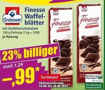 Norma Grabower Finesse Waffel- blätter 100 g Packung Angebot