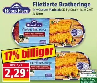 Norma RÜGENFISCH Filetierte Bratheringe 325 g Dose Angebot