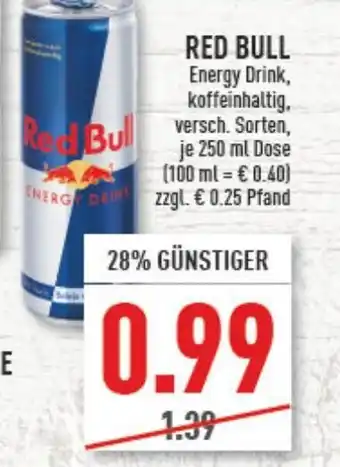 Marktkauf Red Bull Energy Drink 250 ml Dose Angebot