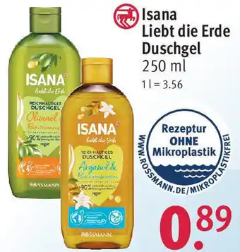 Rossmann Isana Liebt die Erde Duschgel 250 ml Angebot