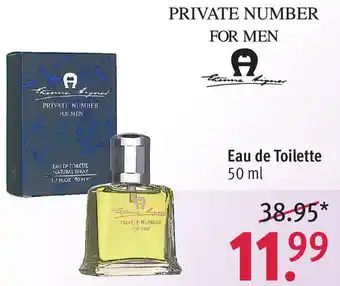 Rossmann PRIVATE NUMBER FOR MEN Etienne Aigner Eau de Toilette 50 ml Angebot