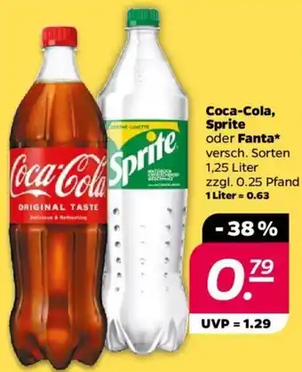 NETTO Coca-Cola, Sprite oder Fanta 1,25 Liter Angebot