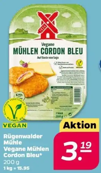 NETTO Rügenwalder Mühle Vegane Mühlen Cordon Bleu* 200 g Angebot