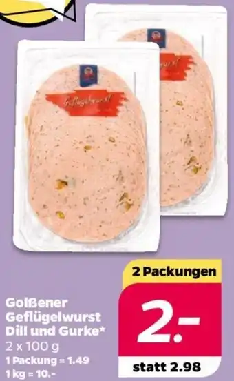 NETTO GolBener Geflügelwurst Dill und Gurke* 2 x 100 g Angebot