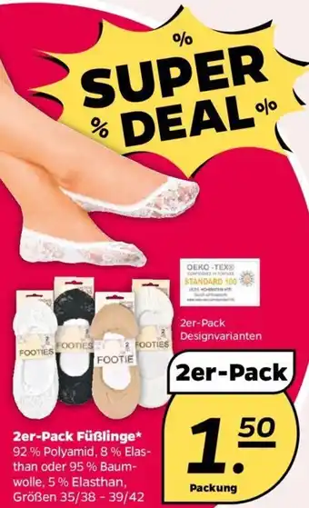 NETTO 2er-Pack Füßlinge Angebot