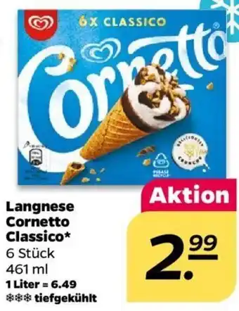 NETTO Langnese Cornetto Classico* 6 Stück 461 ml Angebot