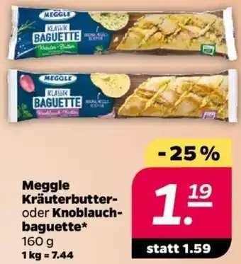 NETTO Meggle Kräuterbutter-oder Knoblauchbaguette 160 g Angebot