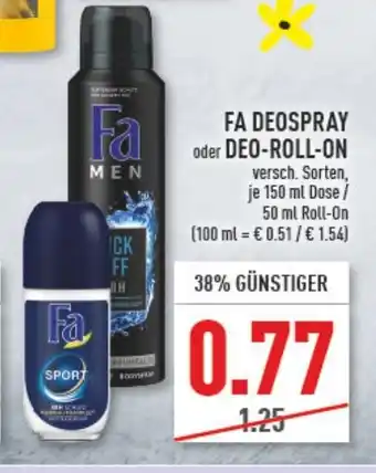 Marktkauf Fa Deospray 150ml oder Deo Roll On 50ml Angebot