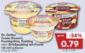 Combi Dr. Oetker Creme Dessert, Fruchtgrütze, Pudding oder Grießpudding mit Frucht 135-200-g-Becher Angebot