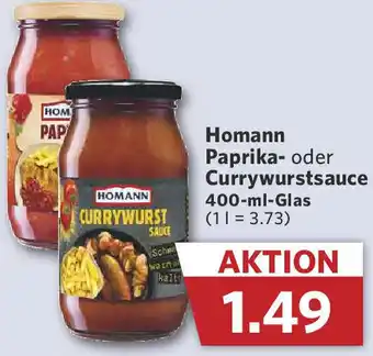 Combi Homann Paprika- oder Currywurstsauce 400-ml-Glas Angebot