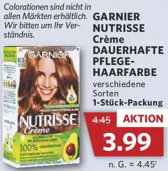 Combi GARNIER NUTRISSE Crème DAUERHAFTE PFLEGE-HAARFARBE 1-Stück-Packung Angebot