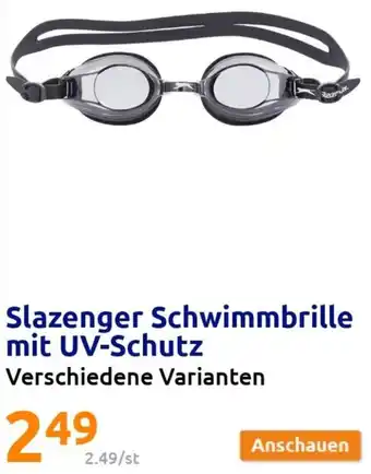 Action Slazenger Schwimmbrille mit UV-Schutz Angebot