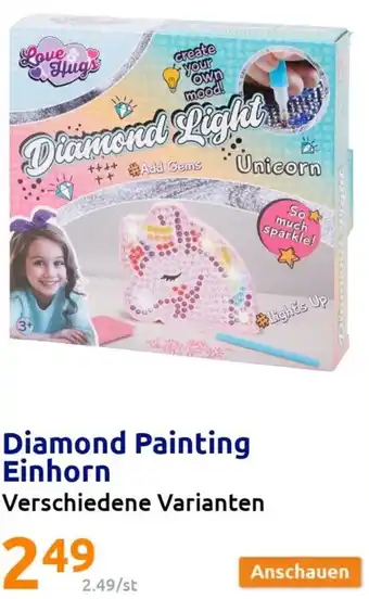 Action Diamond Painting Einhorn Angebot