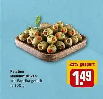 REWE Palatum Mammut Oliven Angebot